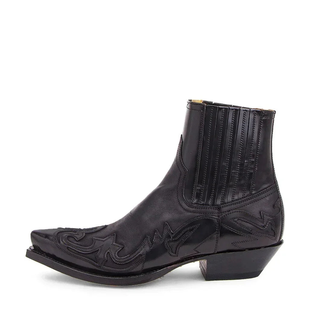 Leren Enkellaarzen Heren Westernstijl Echt Leer Puntige Neus Cowboylaars Dames Unisex Stoer Design Vintage