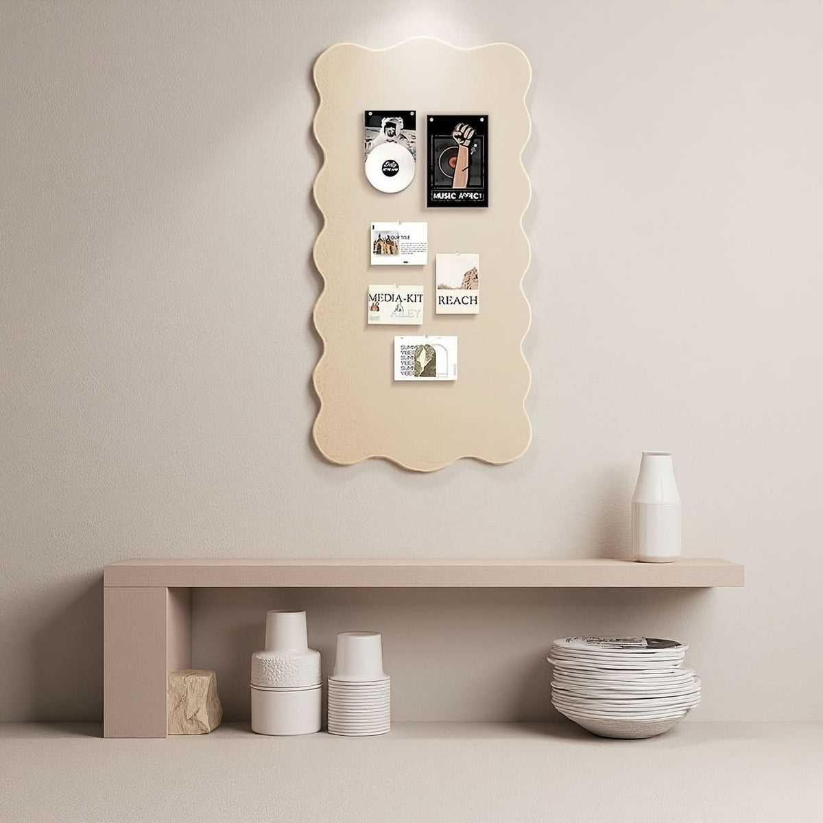 Vilten Prikbord Decoratief 60x120cm met Punaises voor Kantoor Thuiswerken Creatieve Ruimtes Muurbehang