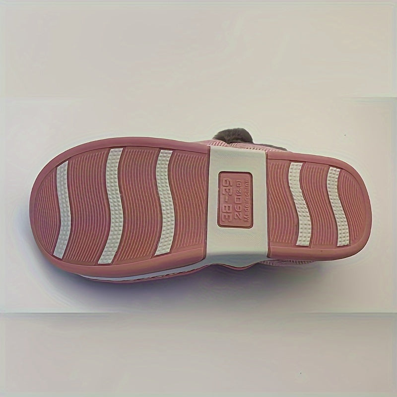 Heren Pantoffels met Visgraatpatroon Warme Pluche Voering Antislip Zool Comfortabel Thuisschoeisel Winter