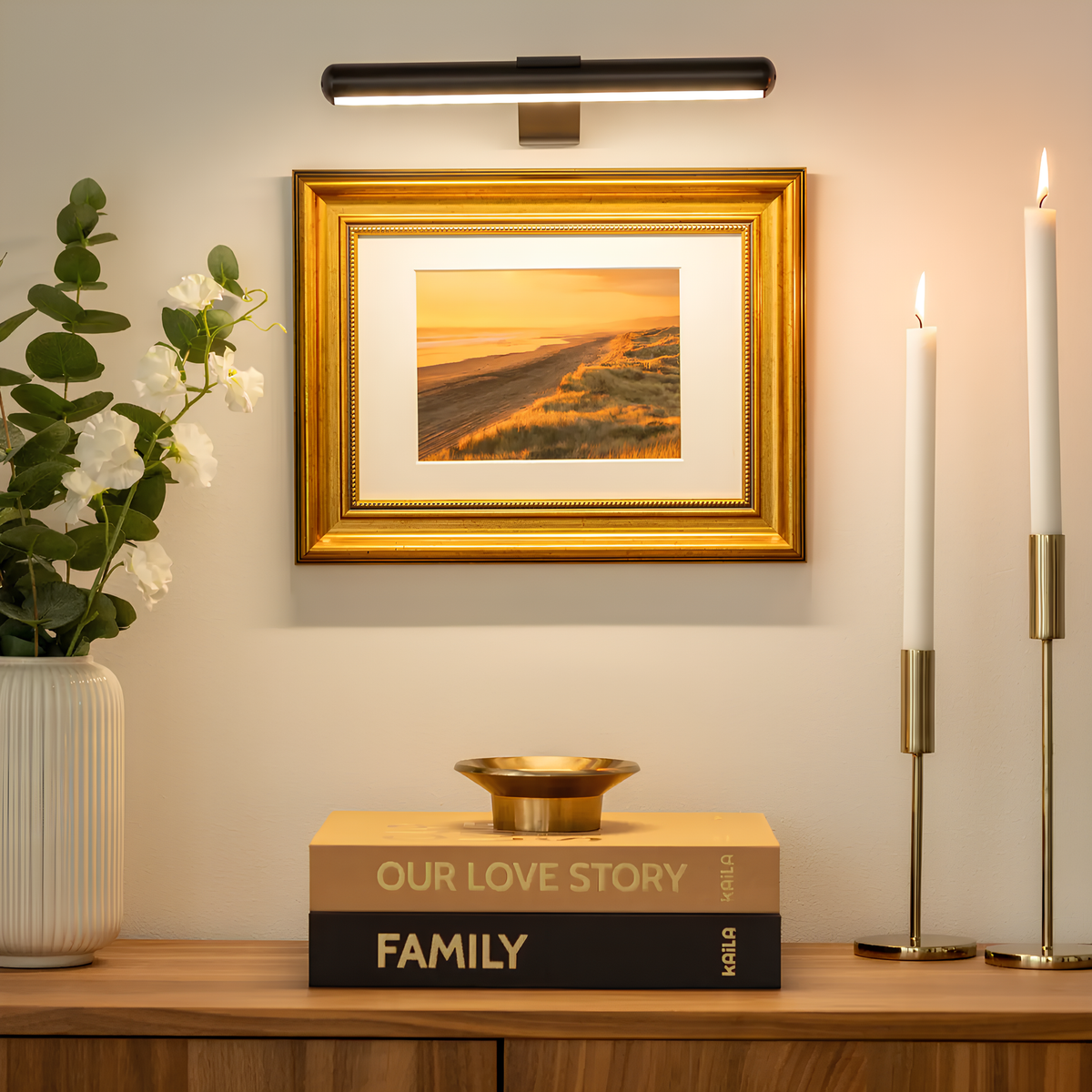 Draadloze LED Schilderijverlichting - Oplaadbare Wandlamp voor Kunst & Foto’s