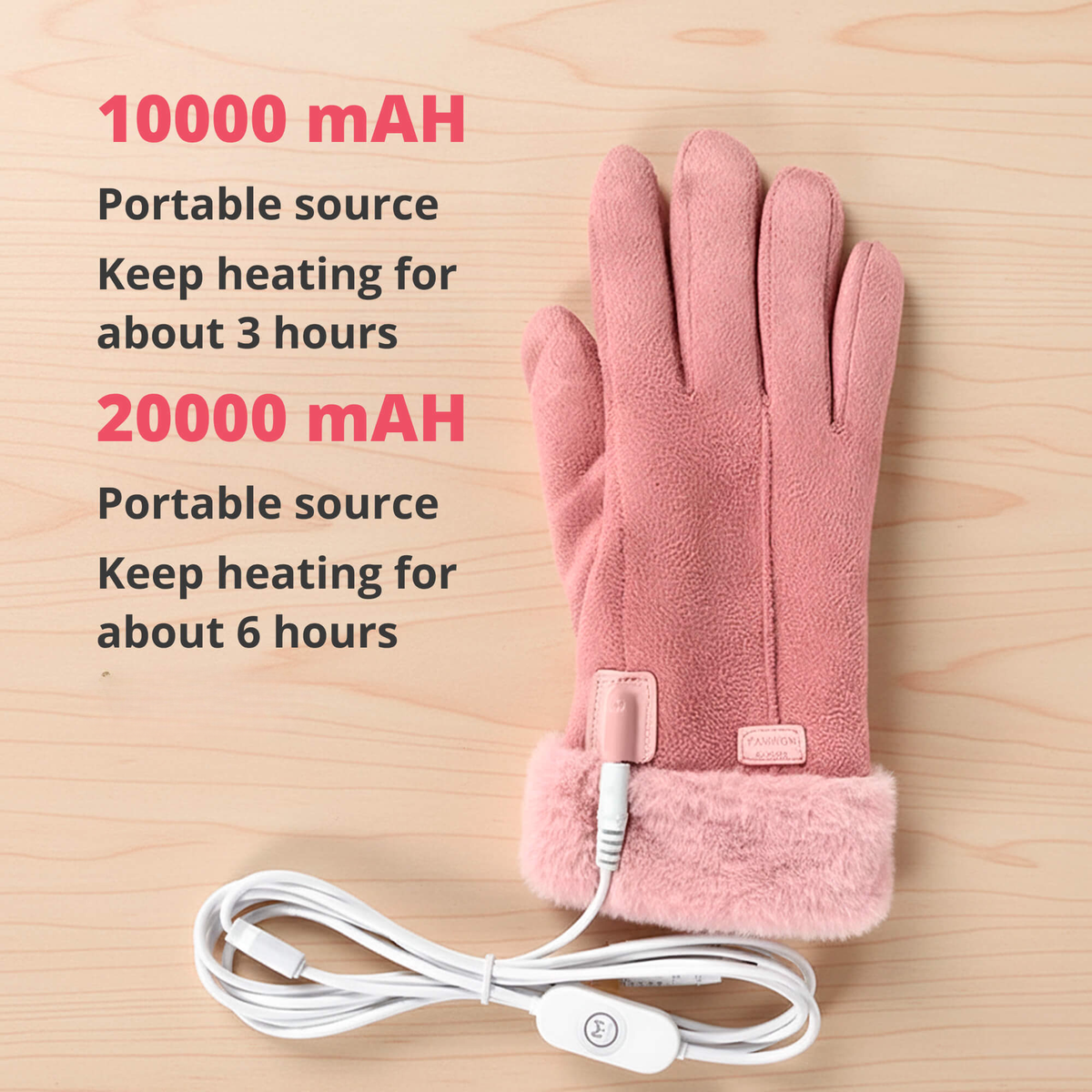 Verwarmde Handschoenen voor Dames - Thermische Waterafstotende Winterhandschoenen met Touchscreen - Oplaadbaar USB Design