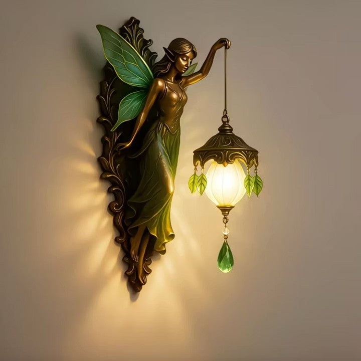 Handgemaakte Wandlamp met LED-verlichting Fantasiefiguren - Magische Sfeerverlichting voor Woonkamer Slaapkamer - Draadloze Wanddecoratie met Warmwit Licht