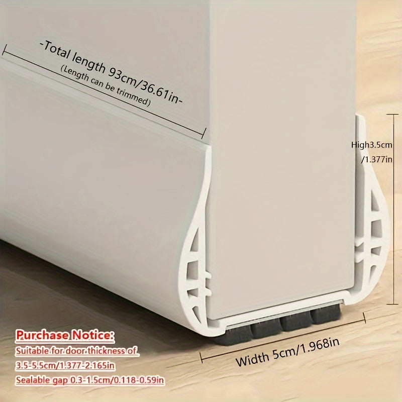 Verstelbare Tochtstrip voor Deur 93cm Polyester Isolatie Energiebesparing Deurstrip Geluiddemper Tochtwering