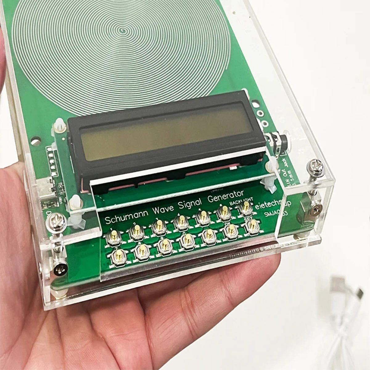 Laagfrequente Signaalgenerator 0.01-100000Hz Kristaloscillator LCD Display Type-C 7.83Hz Schumann Golfgenerator