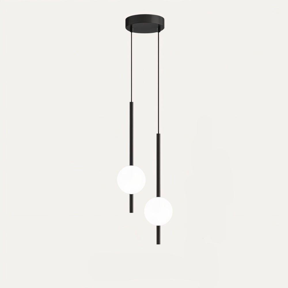 Moderne Hanglamp van Glas & Metaal - Scandinavisch Design (1 of 2 Lichtpunten)