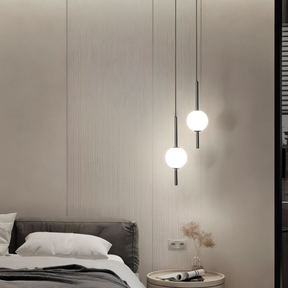 Moderne Hanglamp van Glas & Metaal - Scandinavisch Design (1 of 2 Lichtpunten)