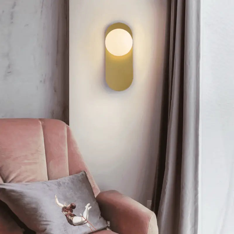 Wandlamp Bol Glas Industrieel Zwart Goud E27 15x58cm Verstelbaar Woonkamer Slaapkamer
