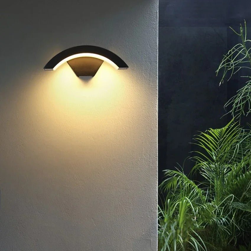 Gebogen LED Wandlamp met Bewegingssensor Buitenverlichting Aluminium Waterdicht IP65 Tuinverlichting 18W-30W
