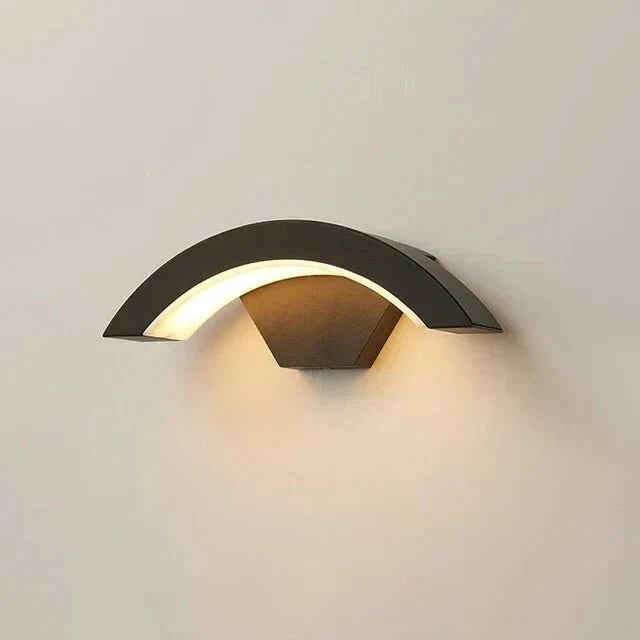 Gebogen LED Wandlamp met Bewegingssensor Buitenverlichting Aluminium Waterdicht IP65 Tuinverlichting 18W-30W