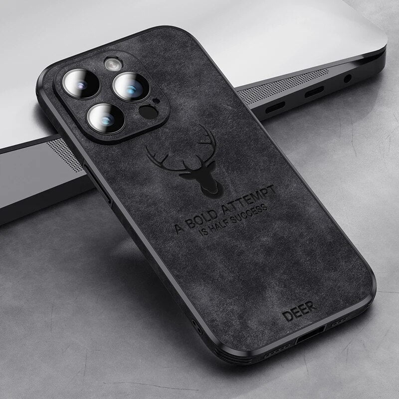 Smartphone Hoesje in Leerlook - Slank Design met Valbescheming & MagSafe-Compatibiliteit voor iPhone 16/15/14/13/12