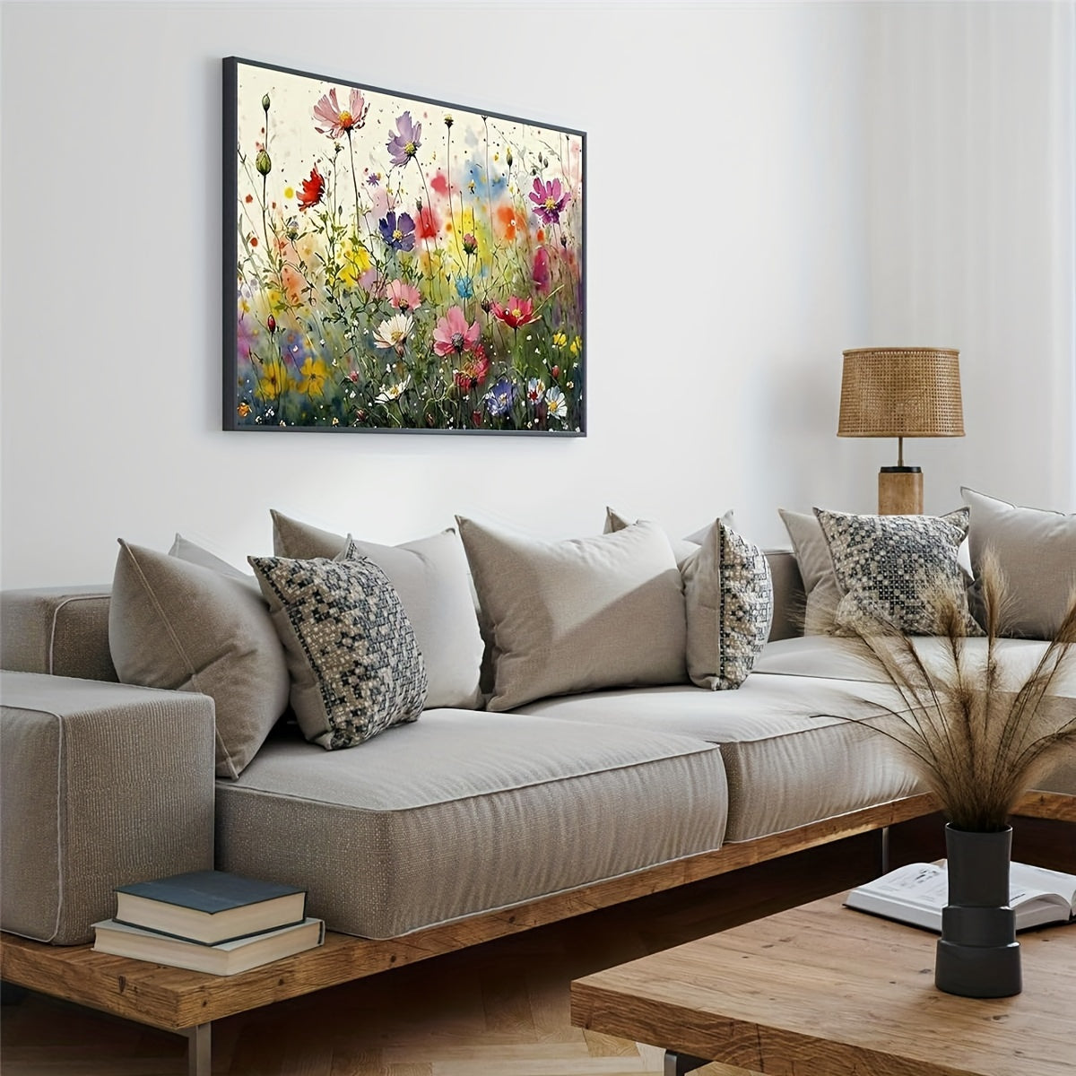 Schilderset op Nummers Bloemen 40x50cm Canvas Wanddecoratie Doe-het-Zelf Creatief Ontspanning Hobby Kunst