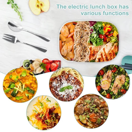 Elektrische Lunchbox met Verwarming 1.5L - Warm Eten Onderweg Auto & Thuis