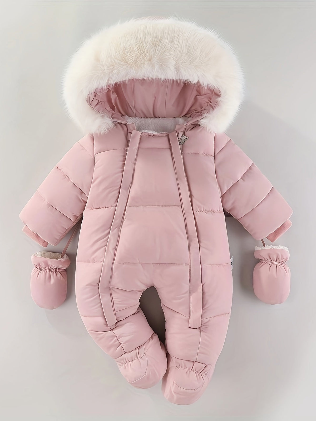 Baby Winterpakje met Capuchon en Kunstbont voor 0-12 Maanden