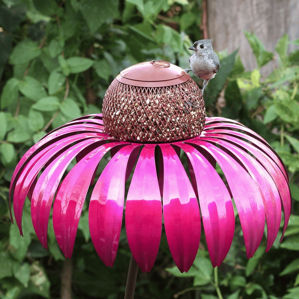 Decoratieve Vogelvoeder voor de Tuin - Metalen Vogelvoerhouder op Steker voor Buiten