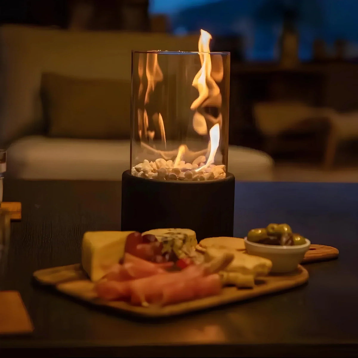 Olielamp met Open Vlam Glas Zwart Wit Tafellamp Sfeerverlichting Klassiek Design Woonkamer Restaurant