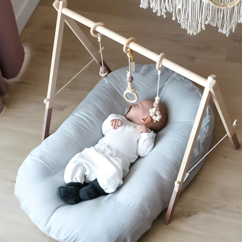 Babykussen Ergonomisch Katoen - Ademend Steunkussen voor Baby's en Peuters - Zacht Ondersteunend Hoofdkussen voor Rustmomenten