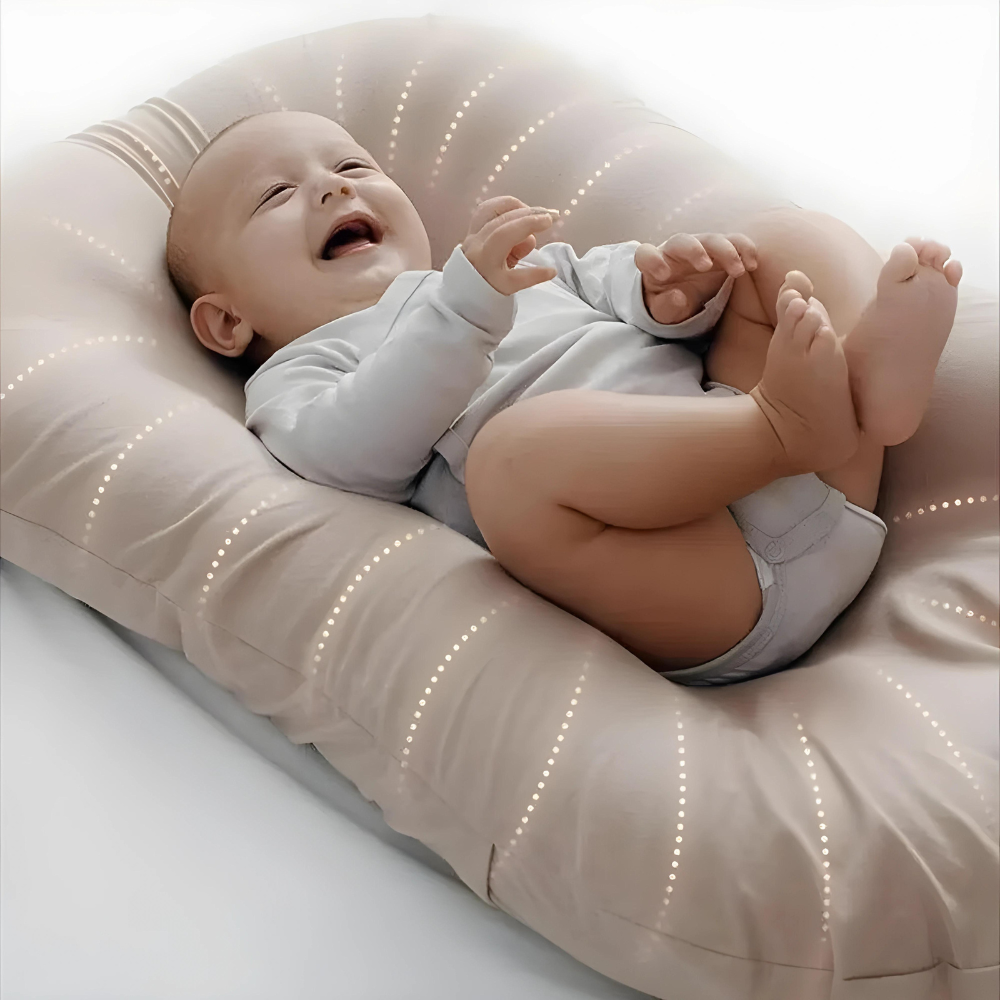 Babykussen Ergonomisch Katoen - Ademend Steunkussen voor Baby's en Peuters - Zacht Ondersteunend Hoofdkussen voor Rustmomenten