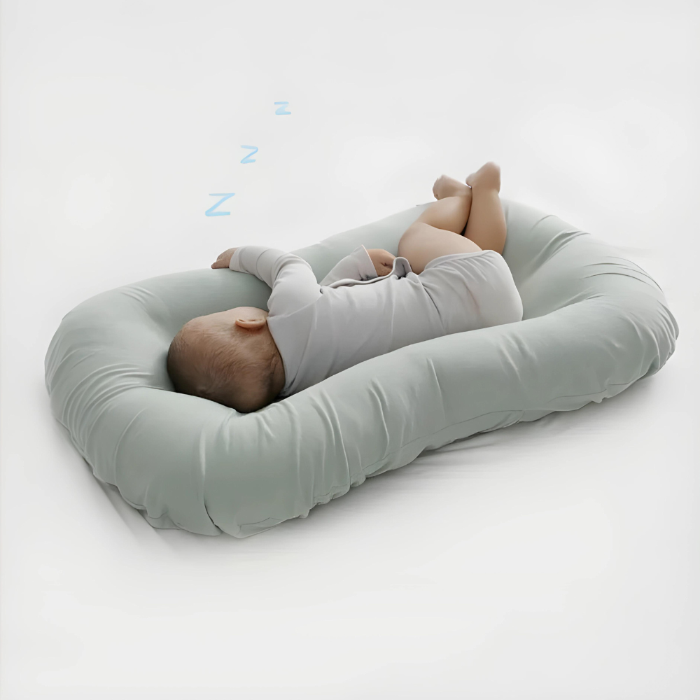 Babykussen Ergonomisch Katoen - Ademend Steunkussen voor Baby's en Peuters - Zacht Ondersteunend Hoofdkussen voor Rustmomenten