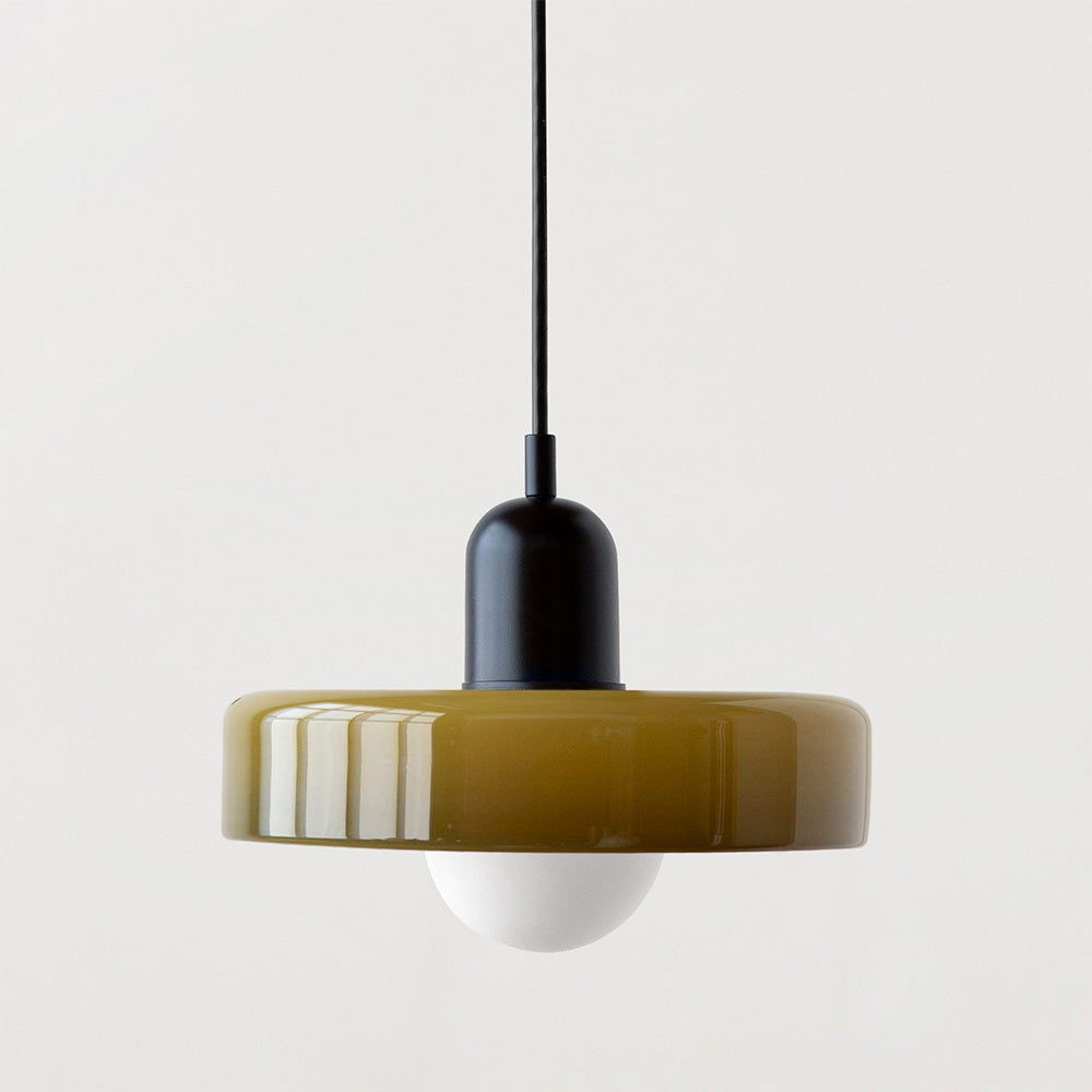 Geometrische Hanglamp Gekleurd Glas E27 Verstelbaar Eettafel Keukeneiland Retro Design Sfeerverlichting