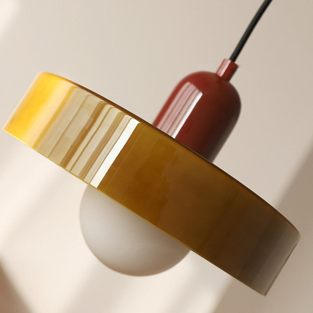 Geometrische Hanglamp Gekleurd Glas E27 Verstelbaar Eettafel Keukeneiland Retro Design Sfeerverlichting