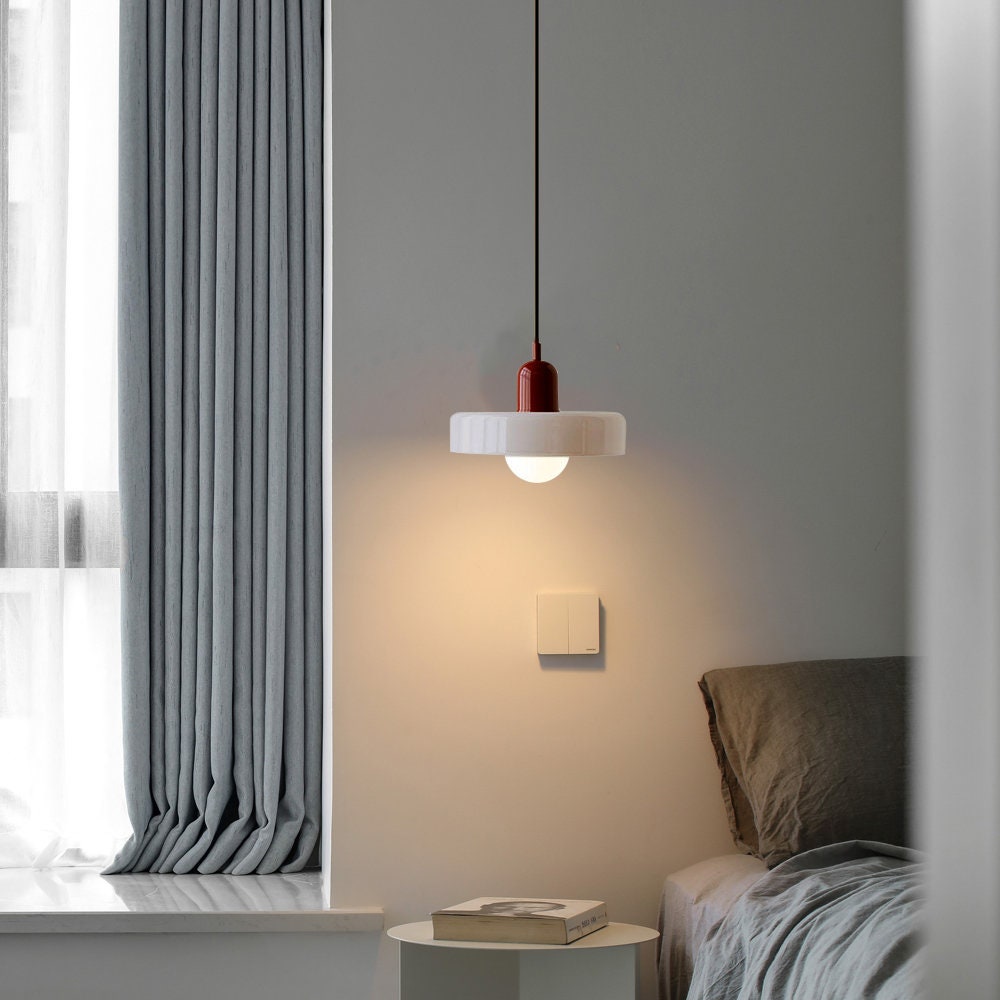 Geometrische Hanglamp Gekleurd Glas E27 Verstelbaar Eettafel Keukeneiland Retro Design Sfeerverlichting