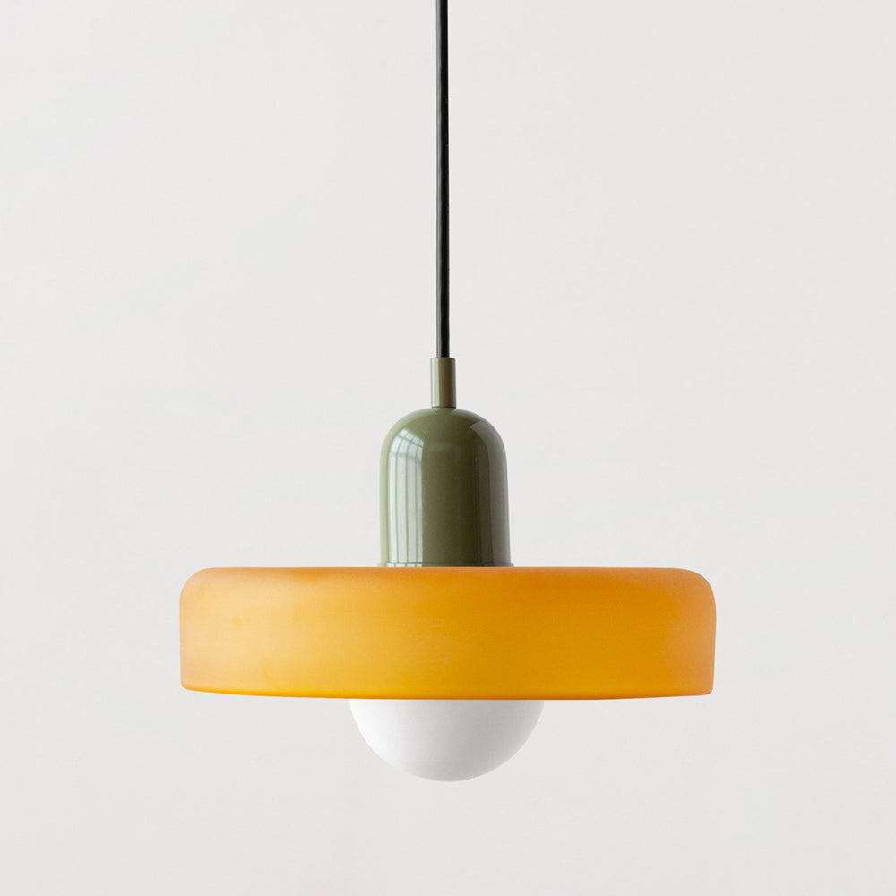 Geometrische Hanglamp Gekleurd Glas E27 Verstelbaar Eettafel Keukeneiland Retro Design Sfeerverlichting
