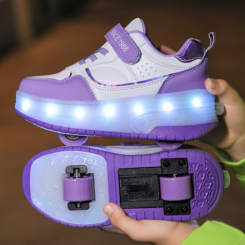 Rollerschoenen voor Kinderen met LED-verlichting - Sportieve Sneakers met Wieltjes - Comfortabel en Veilig - Maat 29-40