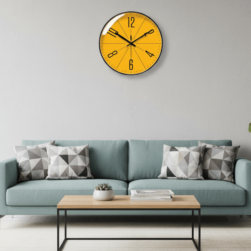 Stille Wandklok 30cm Scandinavisch Design Zwart Wit Goud Grijs Oranje Quartz Woonkamer Keuken Kantoor