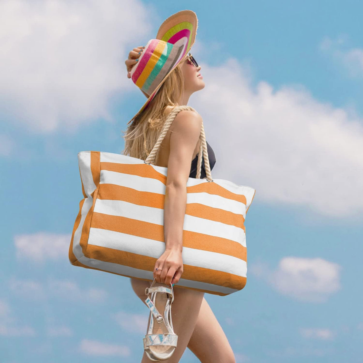 Waterbestendige Strandtas Oversized met Zandwerende Binnenvulling - Perfecte Zomertas voor Strand, Zwembad en Reizen