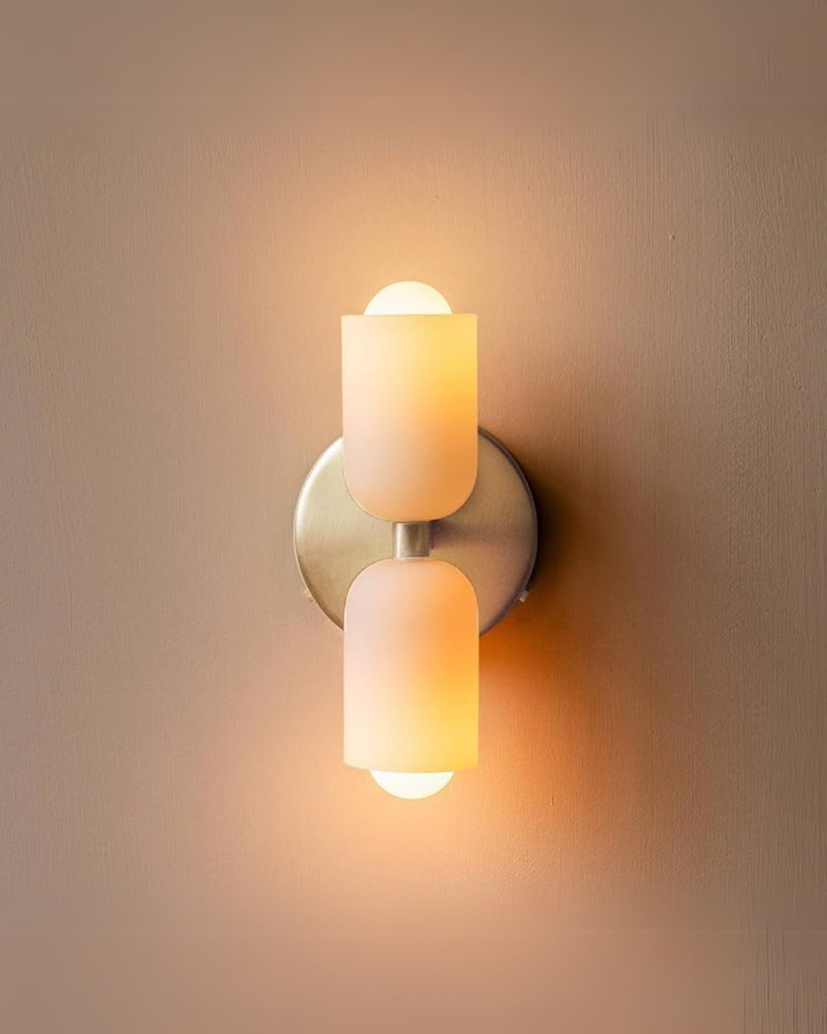 Wandlamp met Dubbele Glazen Kappen voor Slaapkamer en Woonkamer - E27 Wandverlichting