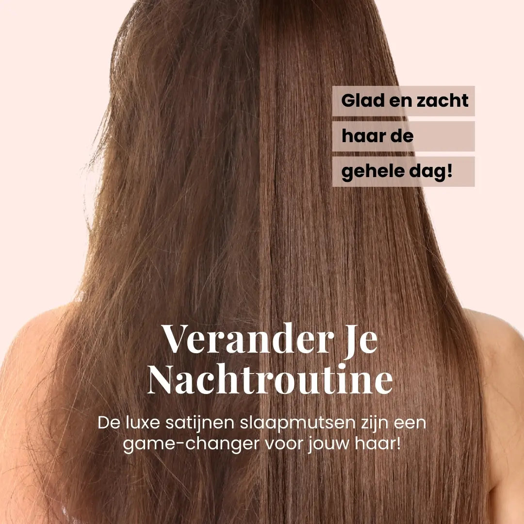 Zijden Slaapmuts van Satijn - Beschermt Haar Tegen Breuk & Pluis (One Size)