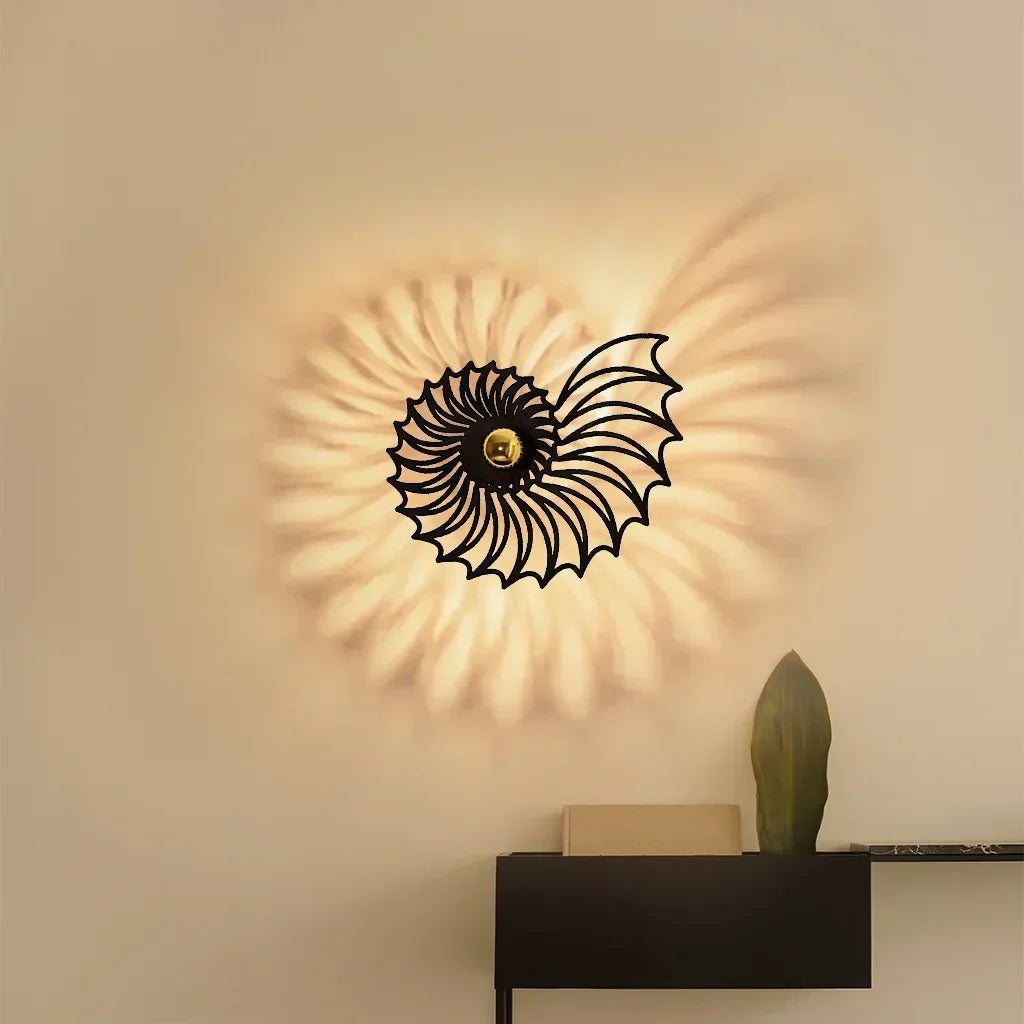 Wandlamp Trapopgang Rond 35 tot 50 cm Keramiek Handgemaakt Snoer 150 cm Goud of Zwart
