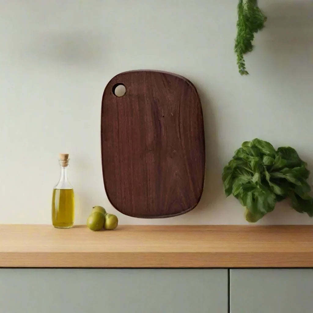 Snijplank Notenhout Donker 23-40cm Serveerplank Hapjesplank Keukenplank Broodplank Premium Houtsoort