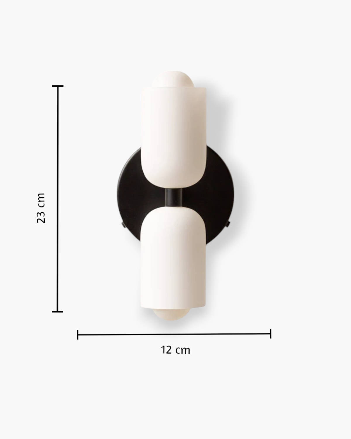 Wandlamp met Dubbele Glazen Kappen voor Slaapkamer en Woonkamer - E27 Wandverlichting