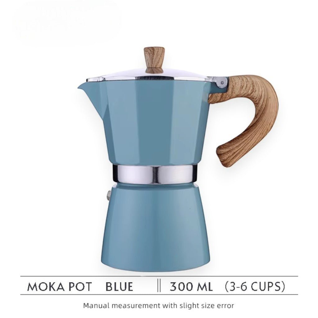 Espressokan Aluminium Blauw Moka Koffiemaker Stovetop 150ml 300ml Italiaans Design Koffiezetten Thuis
