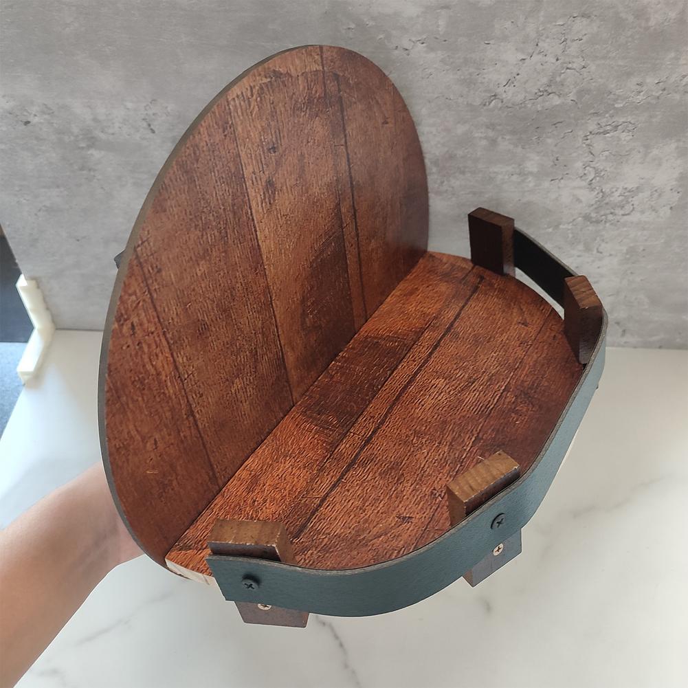 Wandplank Whiskeyvat Gerecycled Eikenhout 30x30x16cm Rustiek Industrieel Bar Interieur Wanddecoratie Opbergruimte
