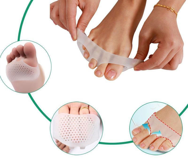 Ademende Gel Voetpads Set van 2 Stuks voor Voorvoet Comfort Drukverlichting bij Wandelen Sport en Dagelijks Gebruik