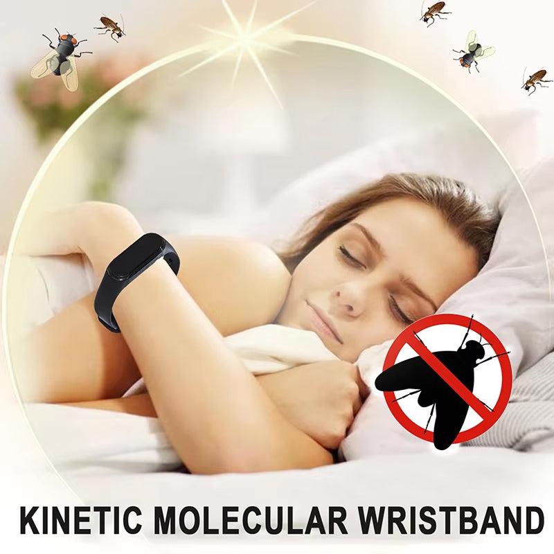 Draagbare Ultrasonische Muggenverdrijver Polsband Chemievrij Insectenbescherming voor Outdoor Camping Wandelen