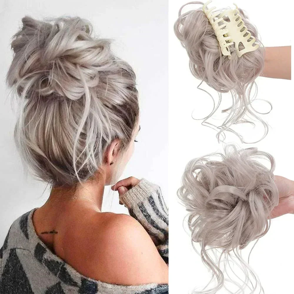 Haarknot met Krullen - Synthetisch Haar - Clip-On Knot - Volumineus - Verschillende Kleuren