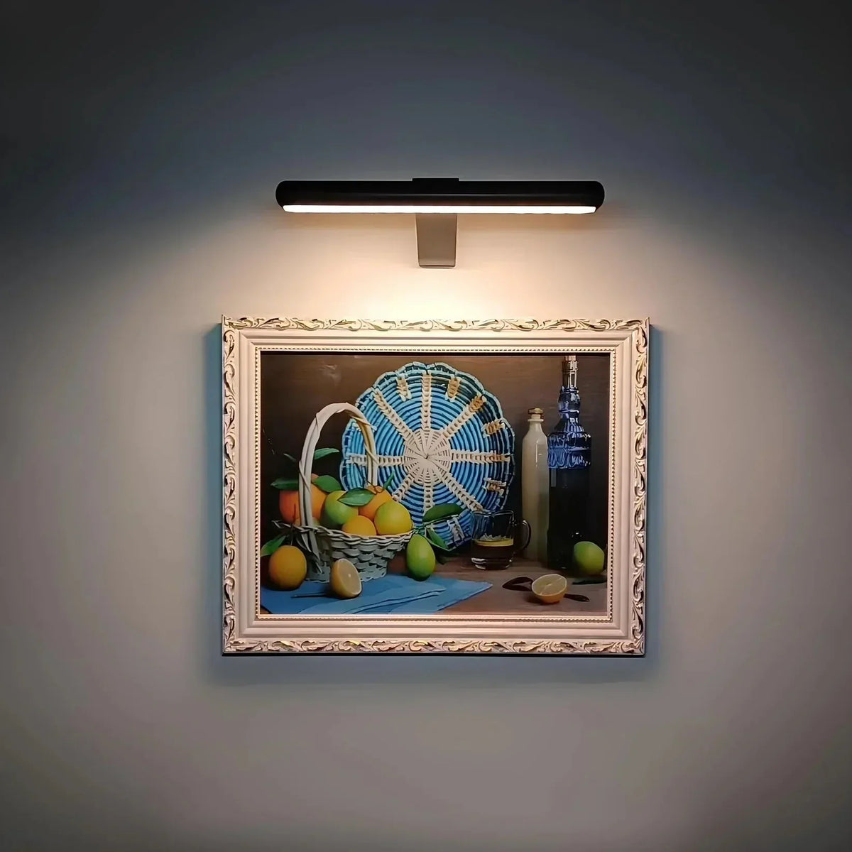 Draadloze LED wandlamp dimbaar 360° verstelbaar voor kunst schilderijen en foto's zwart wit goud accentverlichting