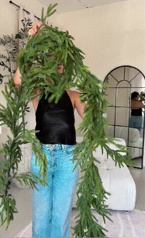 Kunstkerstslinger Dennentakken 120-270cm Dicht Groen Buigbaar Decoratief Binnen Buiten Deur Trap Haard Decoratie
