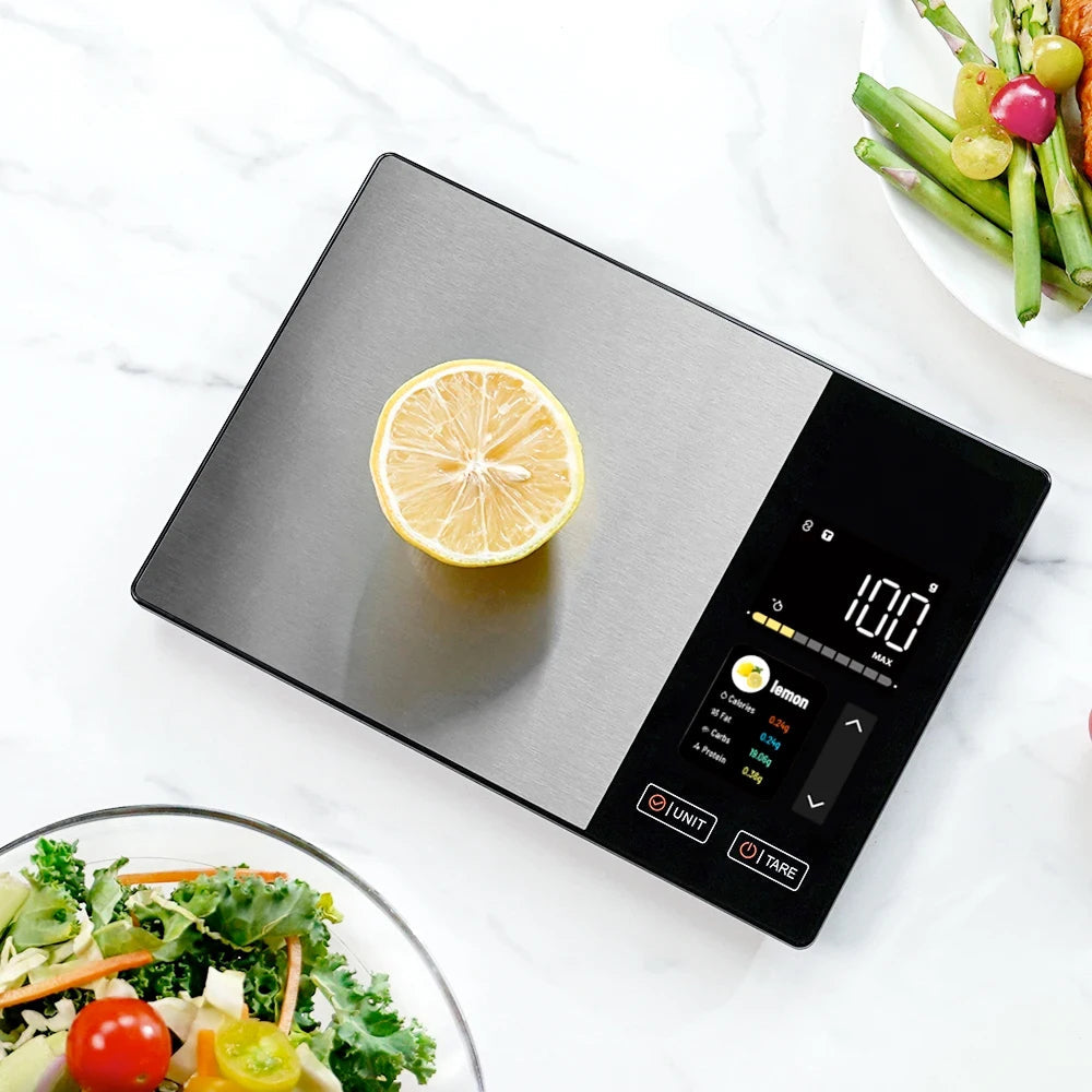 Digitale Keukenweegschaal met Voedingswaarde Display App Connectiviteit 5kg Nauwkeurig Gewicht Tracking