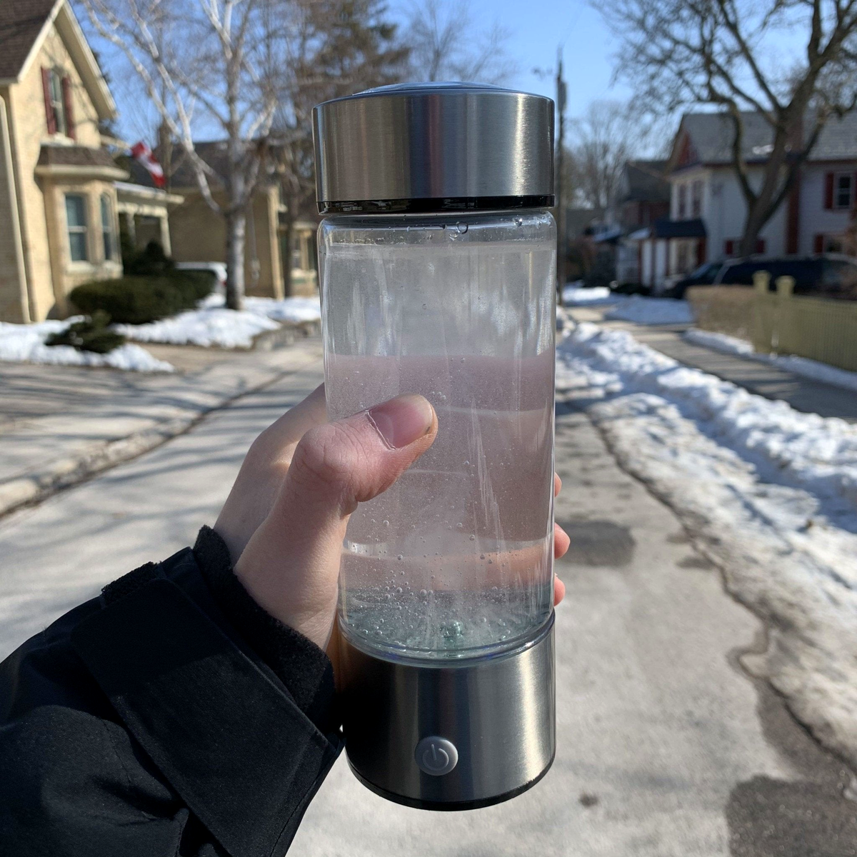 Draagbare Waterstofwaterfles 420ml Oplaadbaar USB-C Eenknopsbediening Gezond Water Onderweg Hydratatie