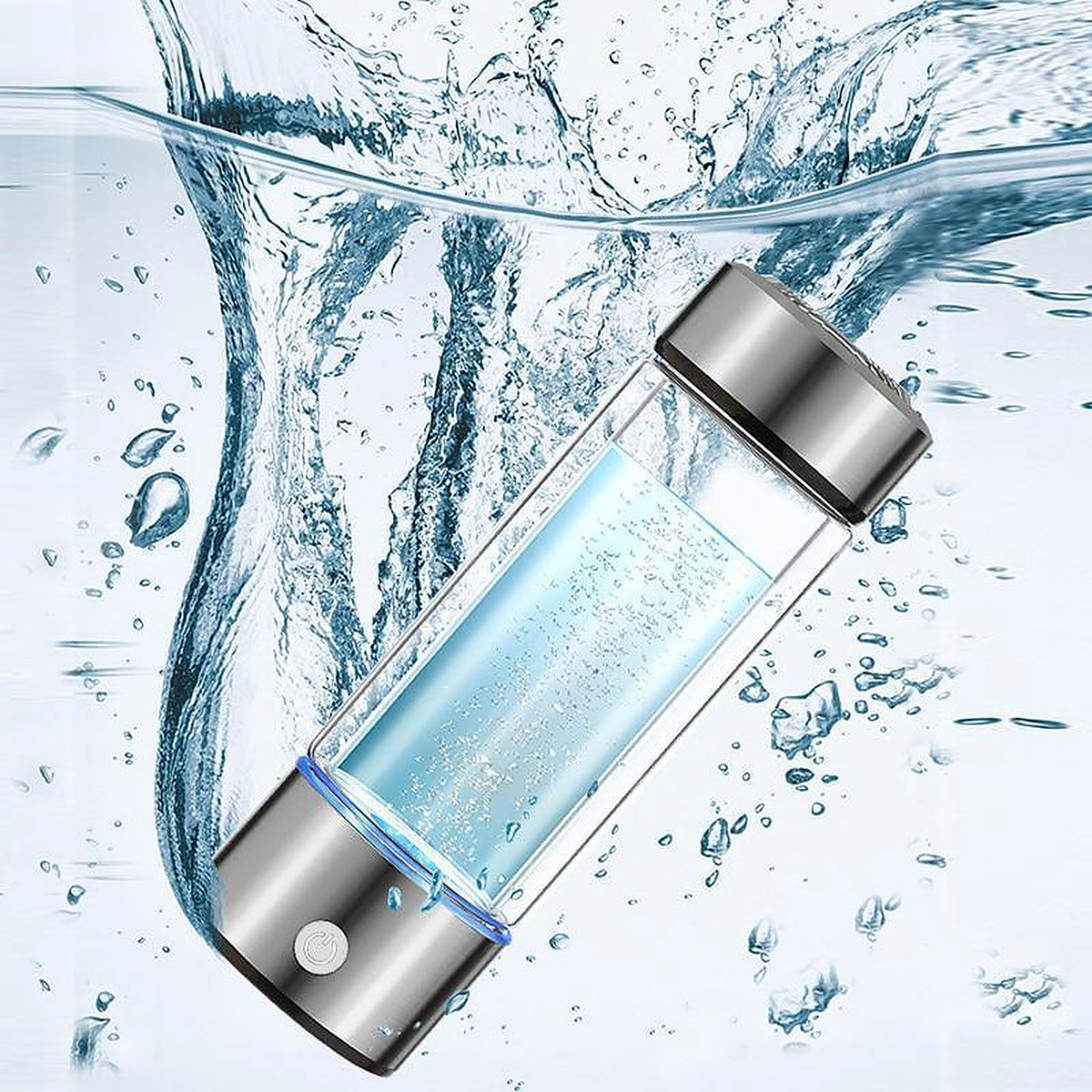 Draagbare Waterstofwaterfles 420ml Oplaadbaar USB-C Eenknopsbediening Gezond Water Onderweg Hydratatie