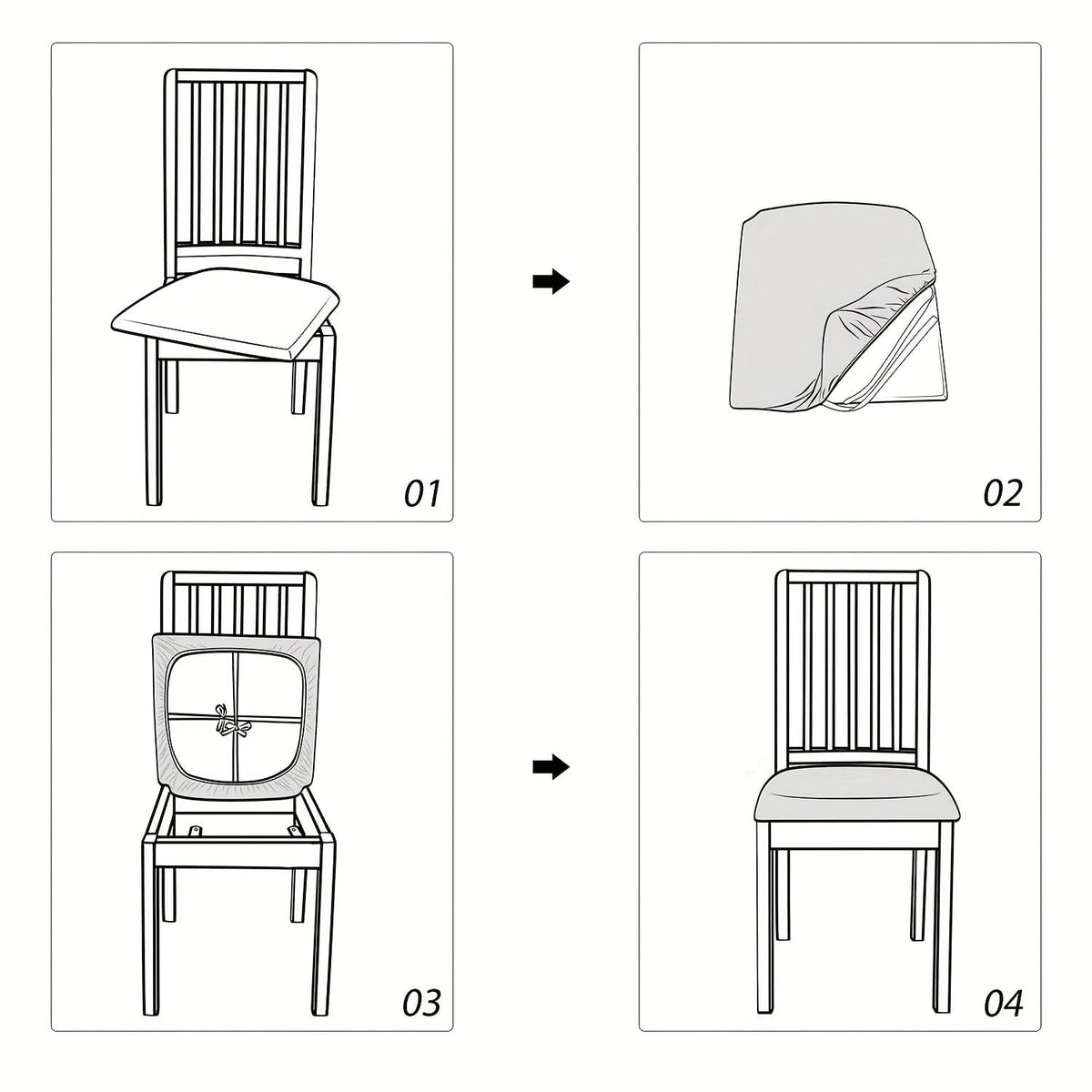 Elastische stoelhoes met zachte stretch voor eetkamerstoelen in moderne kleuren beige grijs afneembaar wasbaar