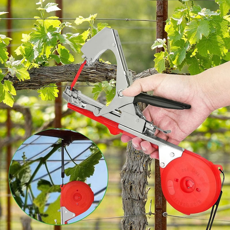 Plantensteun Bindmachine voor Tomaten & Klimplanten - Snelle Bevestiging aan Stokken & Latwerk