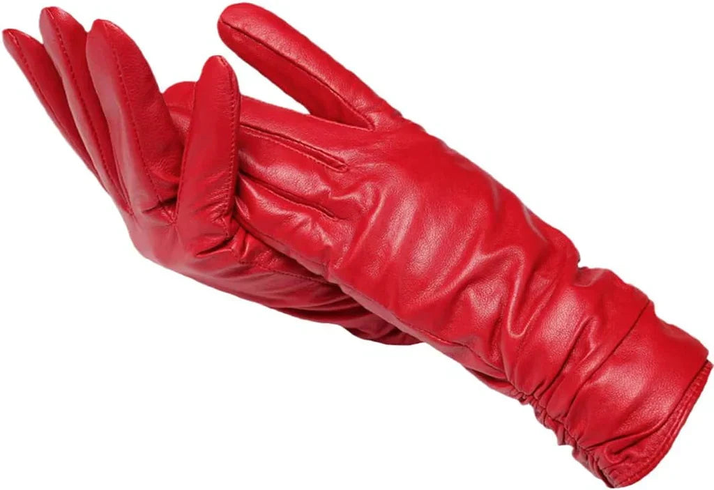 Leren Dameshandschoenen met Wol Voering - Stijlvolle Warmte & Comfort