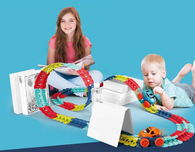 Magnetisch Racebaan Speelgoed Set voor Kinderen met Glow-in-the-Dark Functie 46-184 Delen Educatief Creatief