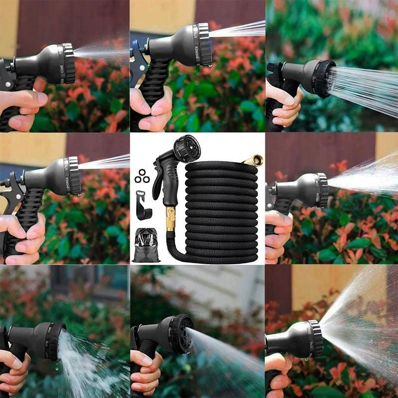 Uitrekbare Tuinslang 30 Meter Flexibel met 8 Sproeistanden voor Tuin Planten Auto Wassen Balkon Terras
