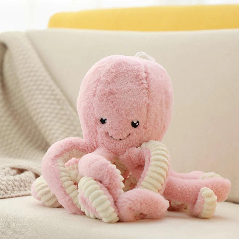 Zachte Octopus Knuffel XXL - Pluche Decoratiekussen 40-80cm - Kinderkamer Speelgoed Decoratie Cadeau